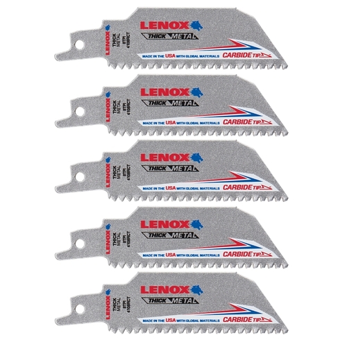 BLADE RECIP CARBD-TIP 8TPI 4IN - pack of 5