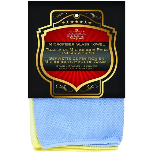 Cleaning Towel, Microfiber Cloth, Blue/Yellow