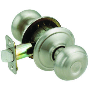 F40-GEO-608 Schlage F Series - Knob Georgian Style with Privacy Lock  Function in Satin Brass