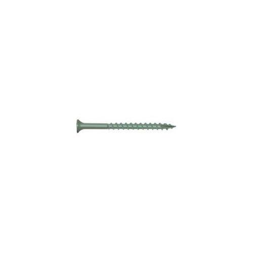 Deck Screw, #10 Thread, 3-1/2 in L, Bugle Head, Star Drive, Type 17 Slash Point, Carbon Steel ProTech-Coated - pack of 250