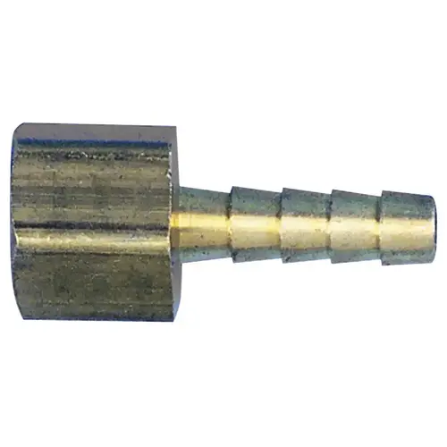 Air Hose Fitting, 1/4 in, FNPT x Barb, Brass