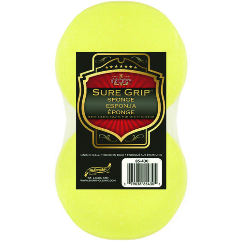 Sure Grip Sponge, 8-1/2 in L, 4-1/2 in W, 2.7 in Thick, Polyether