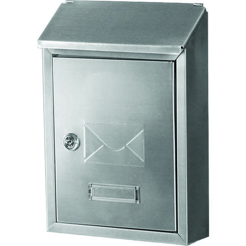 Ashley Mailbox, 220 cu-in Capacity, Stainless Steel, Gray, 8.4 in W, 2.8 in D, 11.7 in H