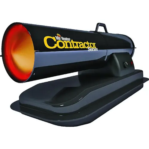 Mr. Heater MH50KR Forced Air Heater, 4 gal Fuel Tank, Kerosene, 50000 Btu, 1250 sq-ft Heating Area Black