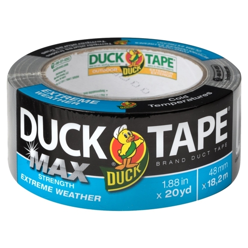 DUCK 241635 Duct Tape, 20 yd L, 1.88 in W, Silver