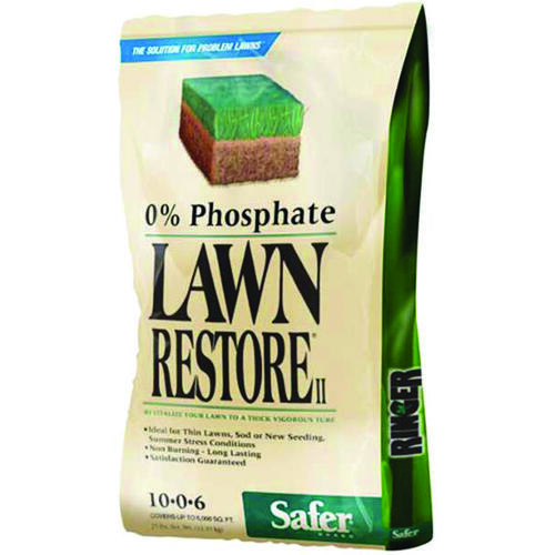 Safer Brand 9335 Lawn Restore Lawn Fertilizer, 20 lb Bag, Granular, 9-0-2 N-P-K Ratio