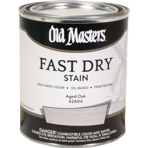 Old Masters 62404 Fast Dry Stain, Aged Oak, Liquid, 1 qt