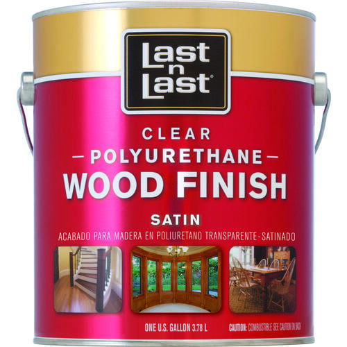 Last N Last 53511 Polyurethane Wood Finish, Liquid, Clear, 1 gal, Can