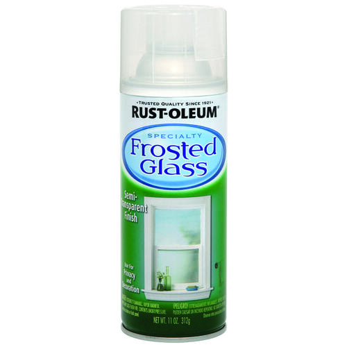 Rust-Oleum 1903830 Frosted Glass Spray Paint, Frosted Glass, 11 oz, Aerosol Can