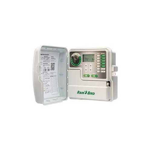 RAIN BIRD SST1200out SST-1200OUT Irrigation Timer, 25.5/120 VAC, 6 -Zone, 1 -Program, LCD Display, White