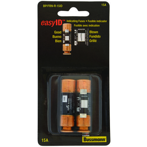 Fuse, 15 A, 250 V, Cartridge, Time Delay Fuse Pair