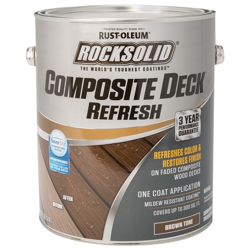 Rust-Oleum 350060-XCP2 Deck Refresh RockSolid Brown Tone Water-Based 1 gal Brown Tone - pack of 2