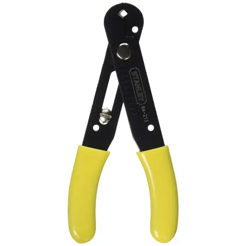 Stanley 84-213 Wire Stripper, 10 to 26 AWG Wire, 10 to 26 AWG Stripping, 5-1/8 in OAL, Comfort-Grip Handle Yellow