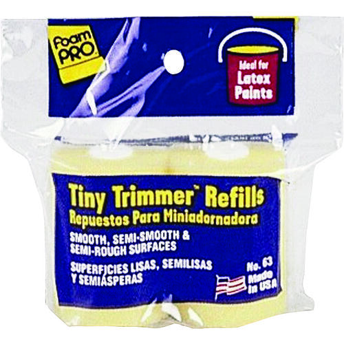 Trimmer Refill, 3/8 in Thick Nap, 2 in L, Foam Cover Pair