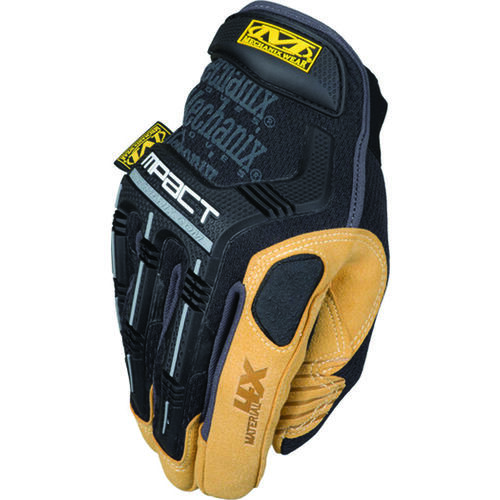 Multi-Purpose Impact Gloves, Men's, M, 9 in L, Hook-and-Loop Cuff, Synthetic Leather/TPR