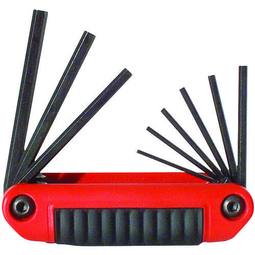 Hex Key Set 5/64 to 1/4" SAE Ergo Fold Red Black