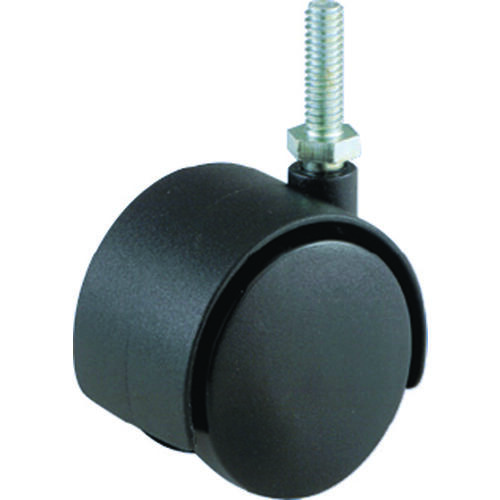 Swivel Caster, 2 in Dia Wheel, Black, 75 lb - pack of 6