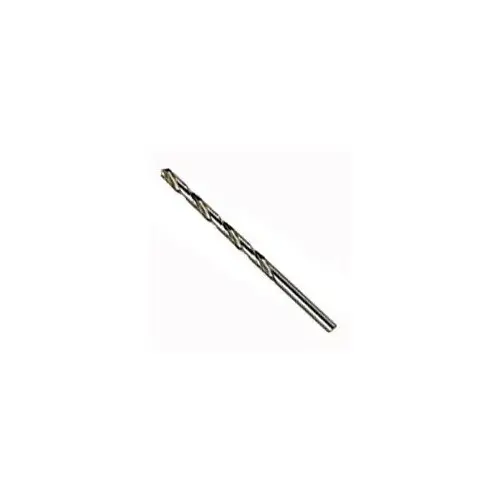 Jobber Drill Bit, 0.14 in Dia, 2-7/8 in OAL, Spiral Flute, 4-Flute, 0.14 in Dia Shank Bright