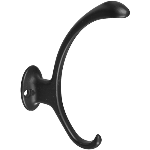 V8008 Garment Hook, 2-Hook, Zinc, Oil-Rubbed Bronze