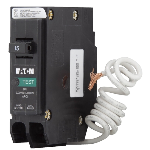 Eaton BRCAF115 BR 15 Amp SinglePole Combination Arc Fault Circuit Breaker