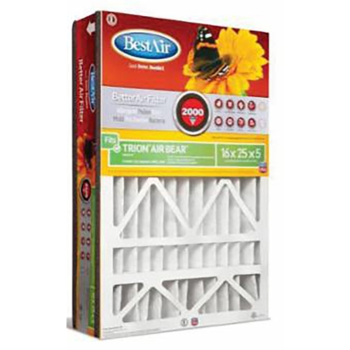 BestAir AB1625-11R-XCP3 Air Cleaning Furnace Filter, 16 in L, 25 in W, 11 MERV, 1000 to 1200 MPR, Cardboard Frame - pack of 3