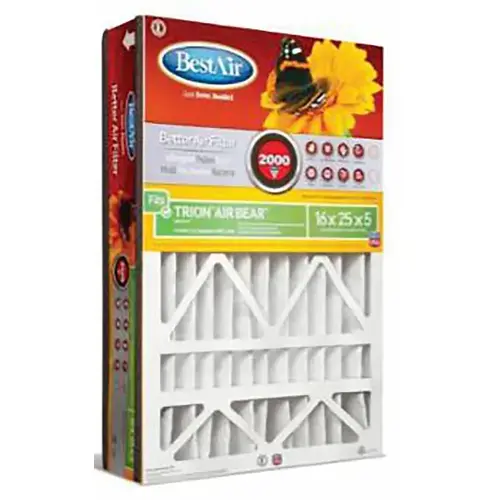 Air Cleaning Furnace Filter, 16 in L, 25 in W, 11 MERV, 1000 to 1200 MPR, Cardboard Frame - pack of 3