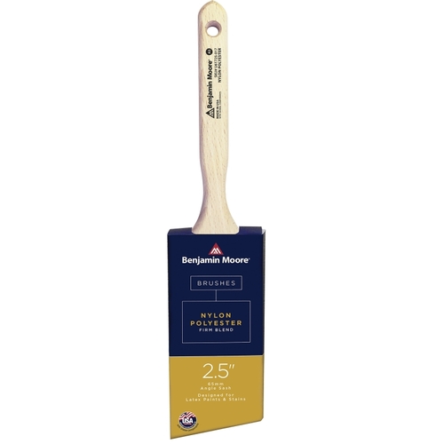 Paint Brush, Firm Brush, 2-15/16 in L Bristle, Nylon/Polyester Bristle, Angle Sash Handle