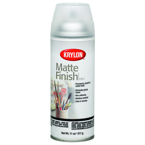 Matte Finish Spray Paint, Matte, Clear, 11 oz, Aerosol Can