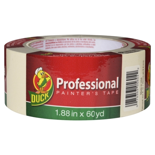 DUCK 1361966 Professional Painter's Tape, 60 yd L, 1.88 in W, Beige