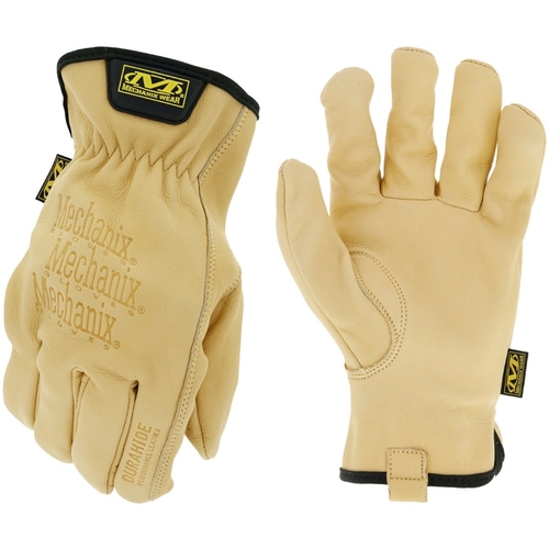Mechanix Wear LDCW-75-009 Driver Gloves, M, 9 in L, Keystone Thumb, Elastic Cuff, Leather, Tan