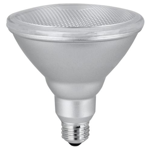 LED Lamp, Flood/Spotlight, PAR38 Lamp, 90 W Equivalent, E26 Lamp Base, Dimmable, Silver Clear