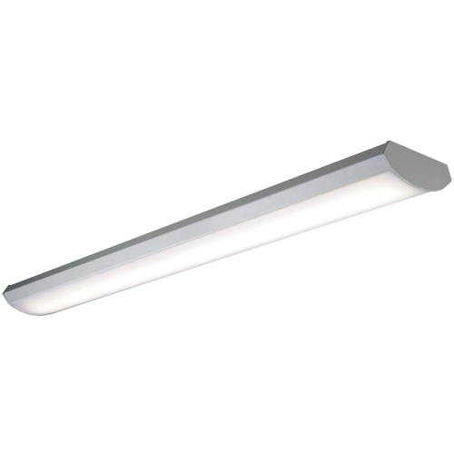 LED Wraparound, 0.3 A, 120 V, 36 W, LED Lamp, 4000 Lumens, 4000 K Color Temp, Steel Fixture White