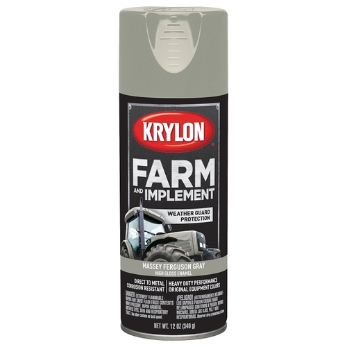 Farm and Implement Paint, High-Gloss, Massey Ferguson Gray, 12 oz - pack of 6