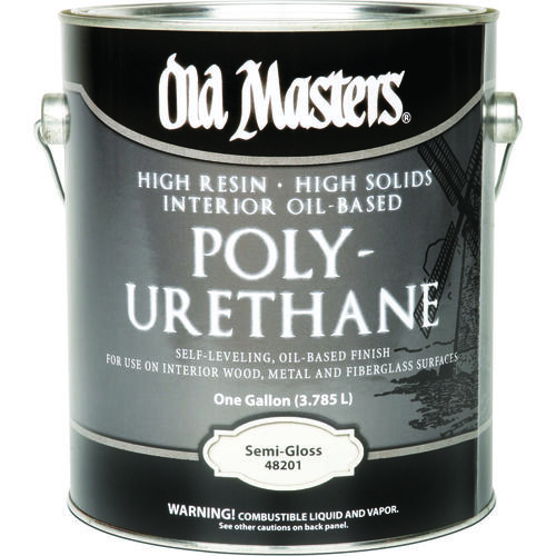 Polyurethane, Semi-Gloss, Liquid, Clear, 1 gal, Can