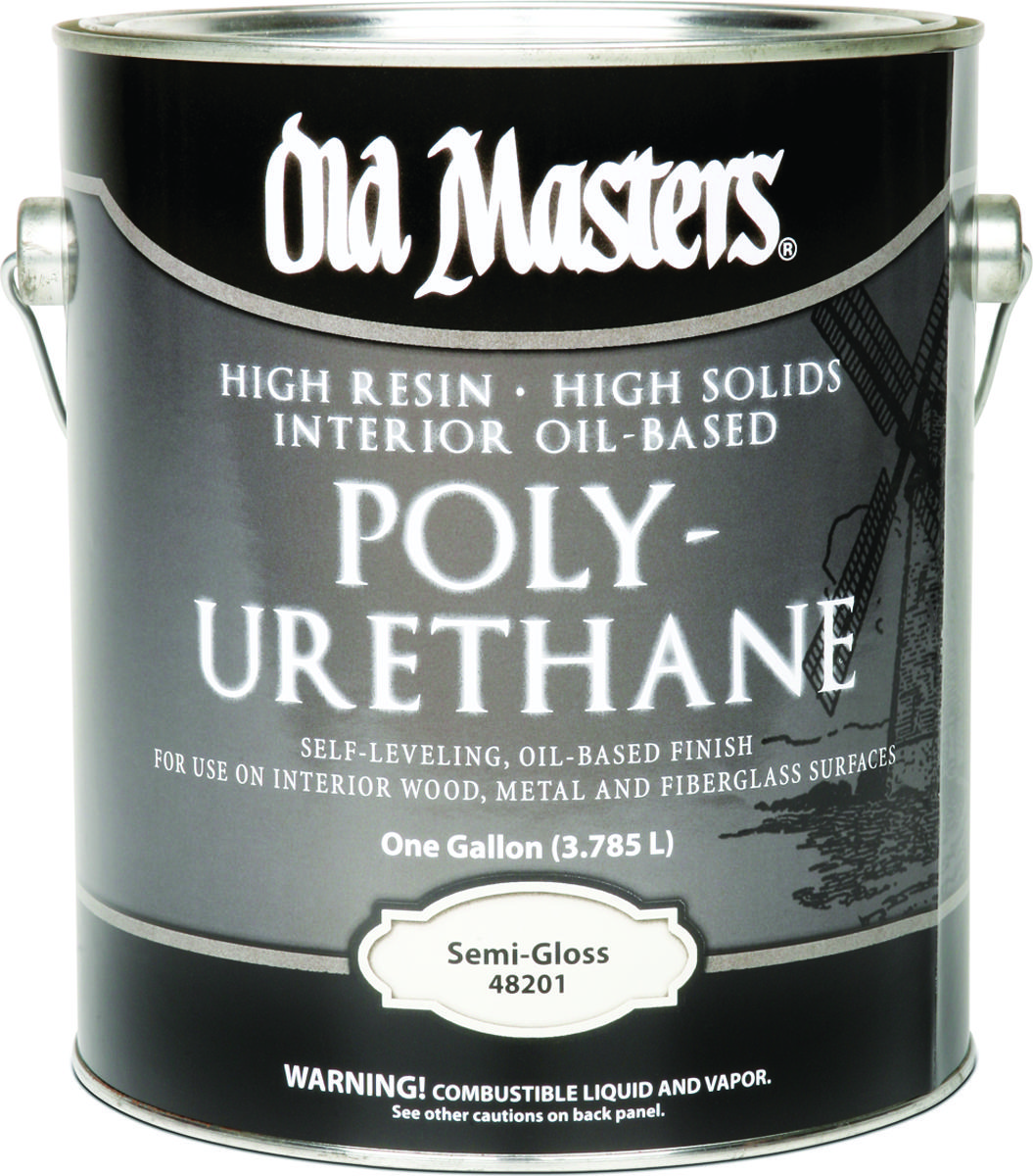 Old Masters 48201 Polyurethane, Semi-Gloss, Liquid, Clear, 1 gal, Can