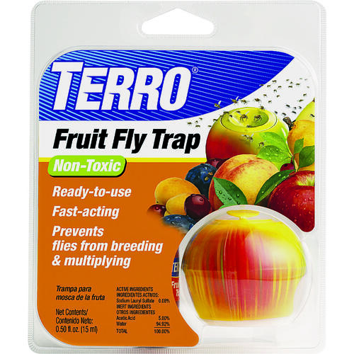 TERRO T2502 T2502 Fruit Fly Trap, Liquid, Vinegar, 2, Pack - pack of 2