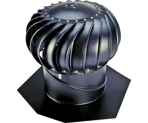 LOMANCO BIB14-BLK Whirlybird Turbine Ventilator, 14 in Dia Throat