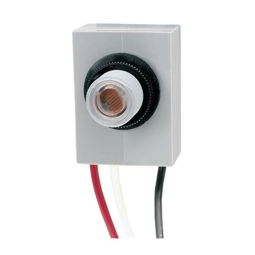 Intermatic K4021C Thermal Photocontrol, Button Style, Polycarbonate, Gray