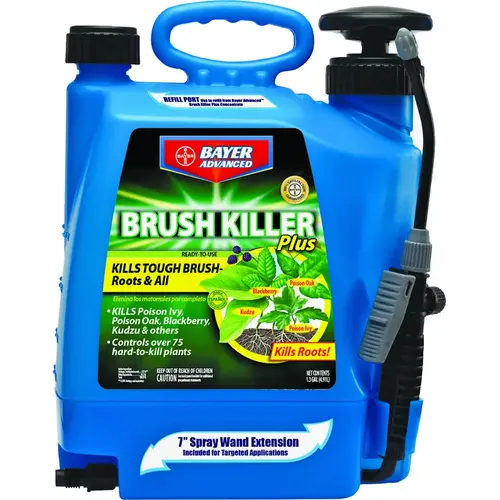 Brush Killer, Liquid, Light Yellow, 1.3 gal Bottle