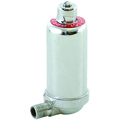 Angle Radiator Air Valve, Adjustable, Brass, Chrome