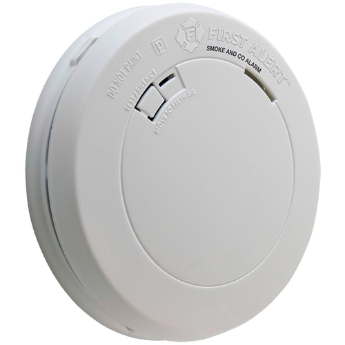Smoke and Carbon Monoxide Alarm, Photoelectric Sensor, Twist-lock Mounting, White