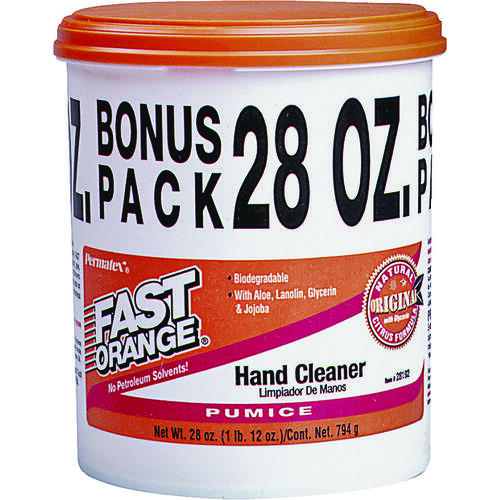 Hand Cleaner, Lotion, White, Citrus, 28 oz Tub