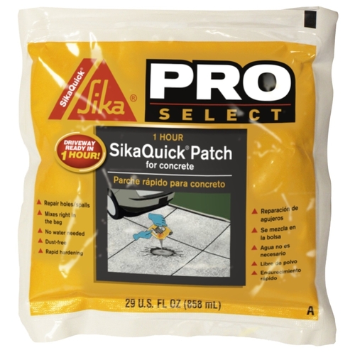 SikaQuick 535570 Concrete Patch, Gray, Ammoniacal, 29 fl-oz Pouch