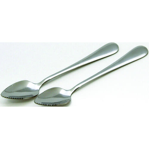 Grapefruit Spoon Set, 7 in OAL, Stainless Steel, Polished Mirror - pack of 2