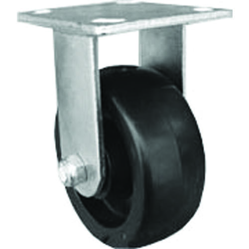 Rigid Caster, 5 in Dia Wheel, 2 in W Wheel, Polypropylene Wheel, 500 lb Black/Silver