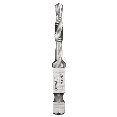 IMPACT READY Tap and Drill Bit, 10 mm Dia, 3-Flute, Spiral Flute, HSS Bright