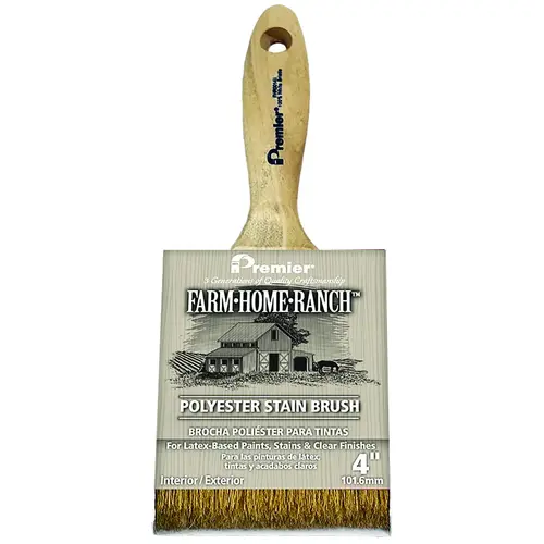 Farm Home Ranch Stain Brush, Gold/Polyester Bristle