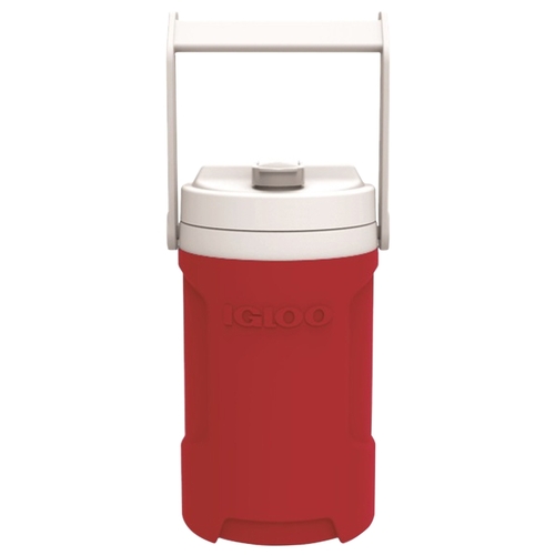 Latitude Beverage Bottle, 0.5 gal Capacity, 10 in L, 6 in W, 6 in H, Red