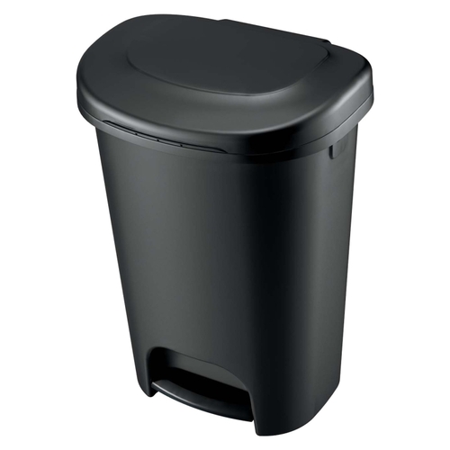 Trash Can, 13 gal Capacity, Black - pack of 4