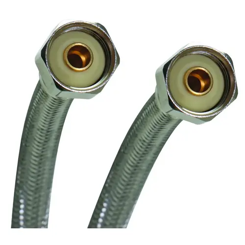 Fluidmaster B4F20 Water Supply Connector, 1/2 in, FIP, Polymer/Stainless Steel